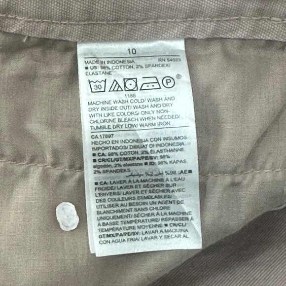 Old Navy Womens High-Rise Wide Leg Pants Size 10 SHORT  Beige Cotton Blend - Picture 4 of 11